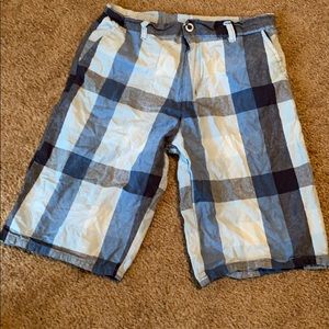 Plaid blue boys shorts